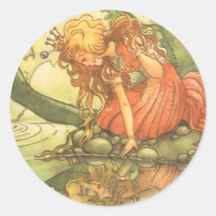  Fairy Tale, prinsprinsesprinses van Pond Ronde Sticker