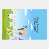 Fairy Tale Pussy Cat Fab London Queen Visit Fun Inpakpapier Vel (Voorkant 2)