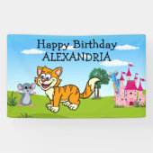 Fairy Tale Pussy Cat Fab London Queen Visit Fun Spandoek (Horizontaal)