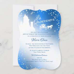Fairy Tale Quinceanera Sparkle Castle Inv Kaart