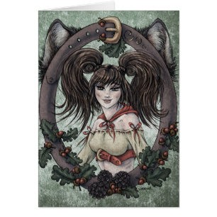 Fairy Tale "Red Riding Hood" Imaginaire Art Card #