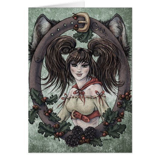 Fairy Tale "Red Riding Hood" Imaginaire Art Card # (Devant)