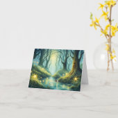 Fairy Tale River Verjaardag Kaart (Gele Bloem)