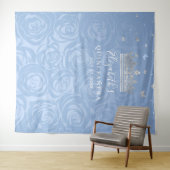 Fairy Tale Silver Light Blue Rozen Photo Backdrop Wandkleed (In Situ (horizontaal))