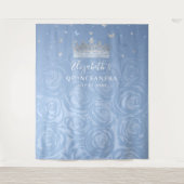 Fairy Tale Silver Light Blue Rozen Photo Backdrop Wandkleed (Voorkant)