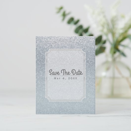 Fairy Tale Sparkle Glitter Party Save the Date Aankondigingskaart (Staand voorkant)