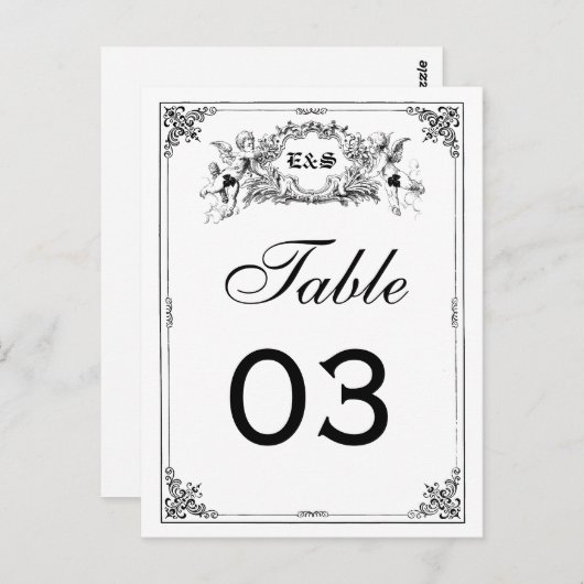 Fairy Tale Storybook Mariage Numéros de table (Devant / Derrière)