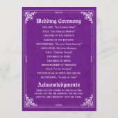 Fairy Tale Storybook Programmes de mariage (Dos)