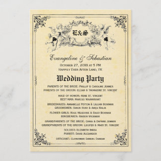 Fairy Tale Storybook Programmes de mariage