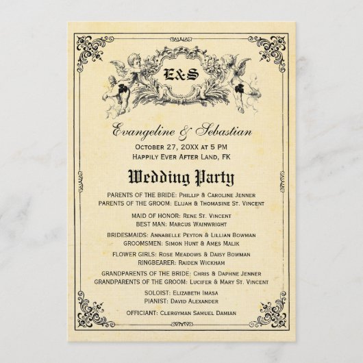 Fairy Tale Storybook Programmes de mariage (Devant)