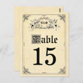 Fairy Tale Storybook Trouwtafel Nummers Briefkaart (Voorkant / Achterkant)