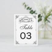 Fairy Tale Storybook Trouwtafel Nummers Briefkaart (Staand voorkant)