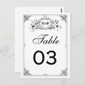Fairy Tale Storybook Trouwtafel Nummers Briefkaart (Voorkant / Achterkant)