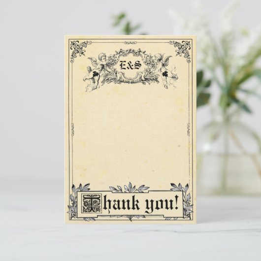 Fairy Tale Storybook Weddenschap Bedankt kaarten (Staand voorkant)