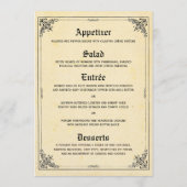 Fairy Tale Storybook Weddenschap Menu Kaarten (Achterkant)