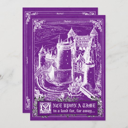 Fairy Tale Storybook Wedding Invitations (Devant / Derrière)