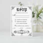 Fairy Tale Storybook Wedding RSVP-kaarten RSVP Kaartje (Staand voorkant)