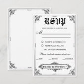 Fairy Tale Storybook Wedding RSVP-kaarten RSVP Kaartje (Voorkant / Achterkant)
