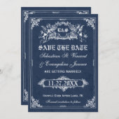 Fairy Tale Storybook Wedding Save the Date Cards (Devant / Derrière)