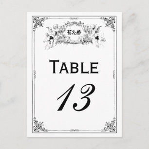 Fairy Tale Storybook Wedding Table Numbers Briefkaart