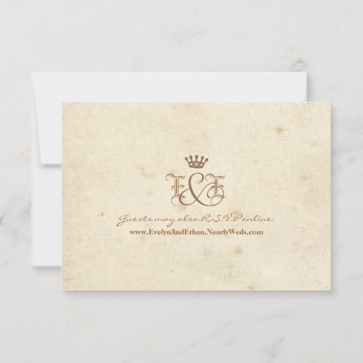 Fairy Tale Swirl Faire-part de mariage RSVP (Dos)