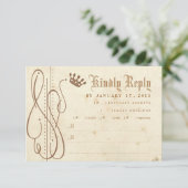 Fairy Tale Swirl Wedding Invitation RSVP (Staand voorkant)