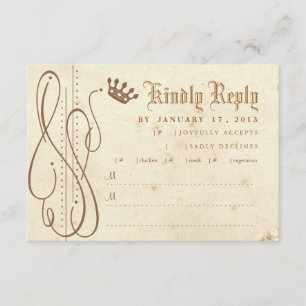 Fairy Tale Swirl Wedding Invitation RSVP Kaartje