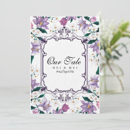 Fairy Tale-themasbruiloft Kaart (Staand voorkant)