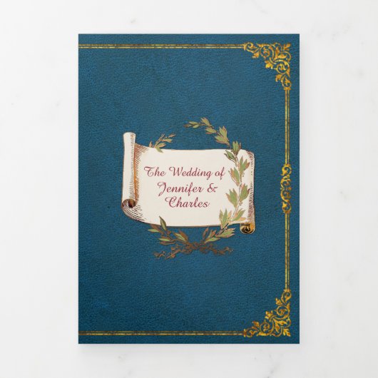 Fairy Tale trouwfoto Drieluik Uitnodiging (Cover)