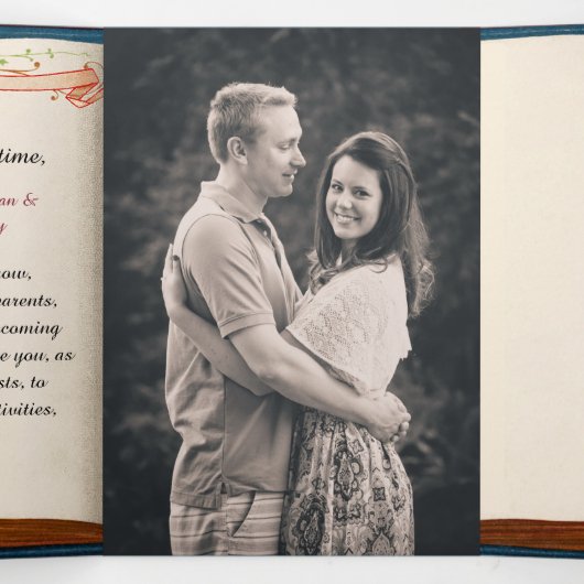 Fairy Tale trouwfoto Drieluik Uitnodiging (Binnenkant midden)