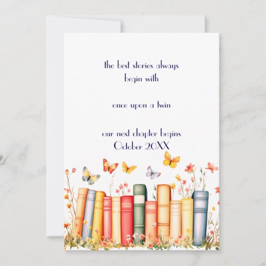 Fairy Tale Twin Pregancy Faire-part (Devant)