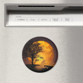 Fairy Tale Unicorn Pleine lune Magnet (In Situ (Lave-vaisselle))