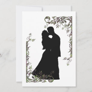 Fairy Tale Wedding Invitation - Classic Black Kaart
