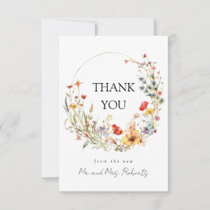 Fairy Tale Wildflower Wedding Bedankkaart