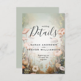 Fairy Tale Woodland Fairycore Romance Informatiekaartje