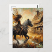 Fairy te paard briefkaart (Voorkant / Achterkant)