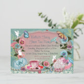 Fairy Tea Party Anniversaire Invitations (Debout devant)