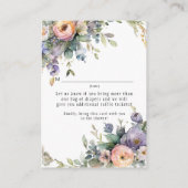 Fairy Tea Party Bloementuin Meisje Baby shower Informatiekaartje (Achterkant)