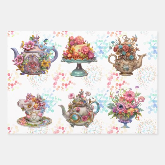 Fairy Tea Party Inpakpapier Vel (Voorkant)