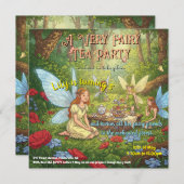 Fairy Tea Party Kaart (Voorkant / Achterkant)
