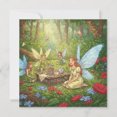 Fairy Tea Party Kaart (Achterkant)