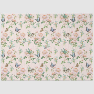 Fairy Tea Party Roze Bloemenvlinder Baby kwekerij Tissuepapier