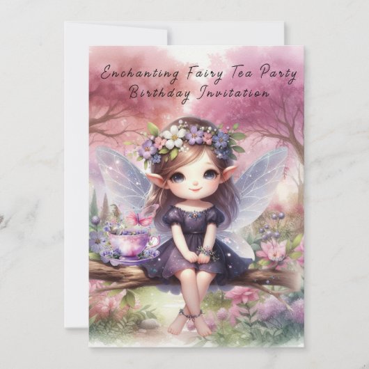 Fairy tea party tafelblad Teken Kaart (Voorkant)