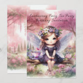 Fairy tea party tafelblad Teken Kaart (Voorkant / Achterkant)