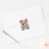 Fairy Tea Party Vierkante Sticker (Envelop)