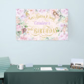 Fairy thema, meisje 2e verjaardagsfeest achtergron spandoek (Beurs)