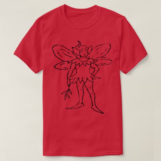 Fairy Trendy Distressed T-Shirt (Design devant)