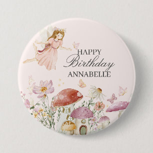 Fairy tuin verjaardag ballon party decoratie ronde button 7,6 cm