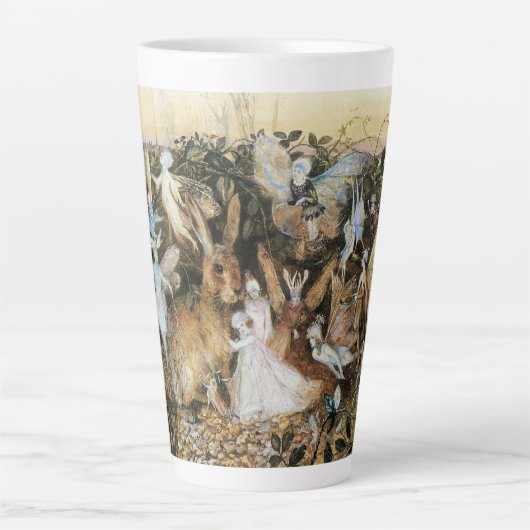 Fairy Twilight van John Anster Fitzgerald Latte Mok (Voorkant)