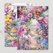 Fairy Unicorn Merci note (Devant / Derrière)